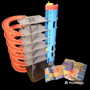 7-Level Car Parking Garage Toy Ramp Set w/  Elevator Lift